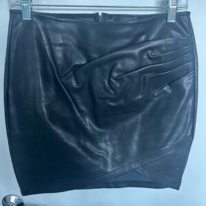 Vici Black Faux Leather Mini Skirt